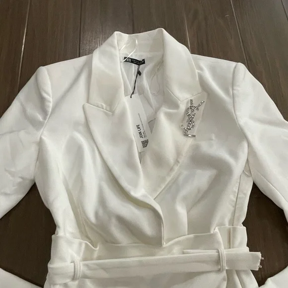 Zara white tapered blazer dress - Picture 3 of 12